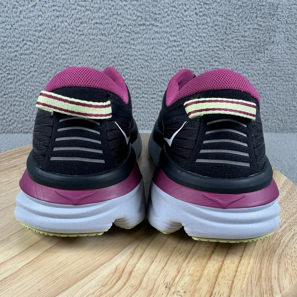 Hoka One One Bondi 7 Womens Size 10.5‎ Festival Fuchsia Lace Up Running Shoes